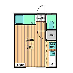 エーデルホーフ ワンルームの間取図画像