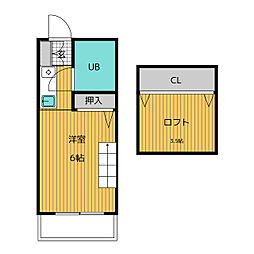 サンコーポ ワンルームの間取図画像