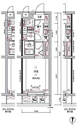 ARCOBALENO BUBAIGAWARA 1Kの間取図画像