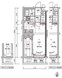 ARCOBALENO BUBAIGAWARA 1LDKの間取図画像
