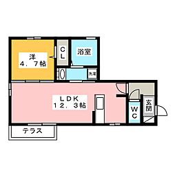 ソレイユ・Ten 1LDKの間取図画像