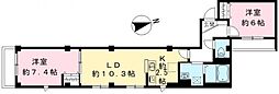 チェリッシュ 2LDKの間取図画像