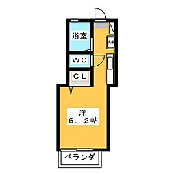 スマイルロフト新町 ワンルームの間取図画像