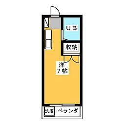 ロイヤルカイザー ワンルームの間取図画像