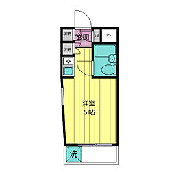 センチュリー田無南町 2階1Kの間取り