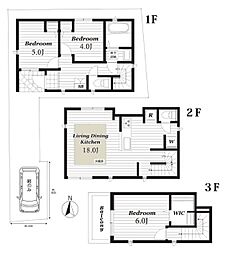 府中市美好町1丁目戸建 1階3LDKの間取り