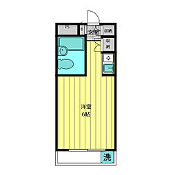 センチュリー田無南町 2階1Kの間取り