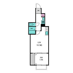 キャメル東府中 1階1LDKの間取り