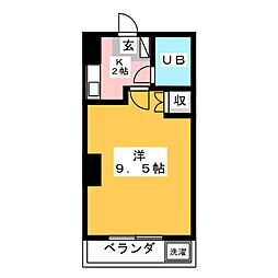 こんあもーれ 1Kの間取図画像