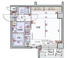 リンクスレガーミ ワンルームの間取図画像