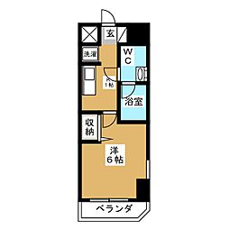 ドルチェParco東京府中 1Kの間取図画像