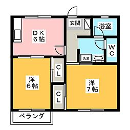 プランドール・アン 2DKの間取図画像