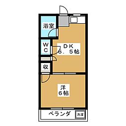 コーポ藤 1DKの間取図画像