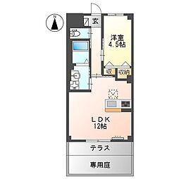 シレーナ（Sirena） 1階1LDKの間取り