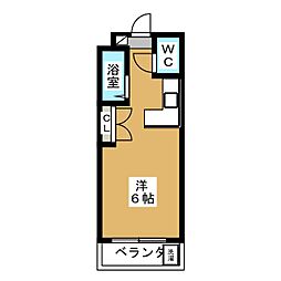 ソネットウォーム 3階ワンルームの間取り