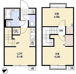 カームステージ国分寺Ａ棟 1階2LDKの間取り
