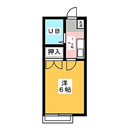 ハイツアカシア 1Kの間取図画像