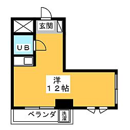 ファサード鷹の台 ワンルームの間取図画像