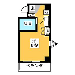 アステム国分寺 ワンルームの間取図画像