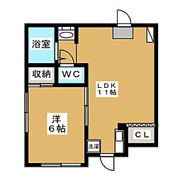 グリーンハイム 1DKの間取図画像
