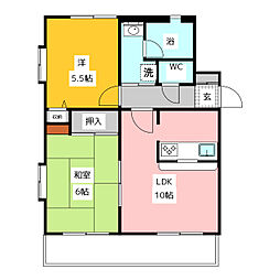 シュタインハウス 2LDKの間取図画像