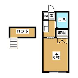 メゾンわかな 1Kの間取図画像