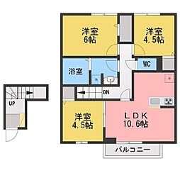 ルボア 3LDKの間取図画像
