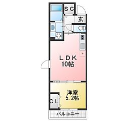 Freedom M 1LDKの間取図画像