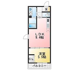 Freedom M 1LDKの間取図画像