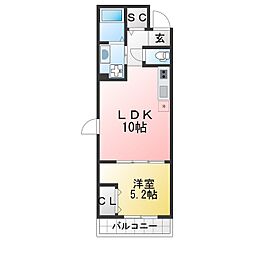 Freedom M 1LDKの間取図画像