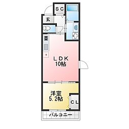 Freedom M 1LDKの間取図画像