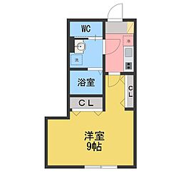 Felice相模原 1Kの間取図画像