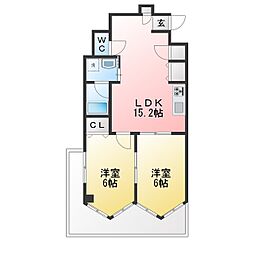 ディアアルテ 3DKの間取図画像