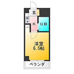 デイム橋本 ワンルームの間取図画像