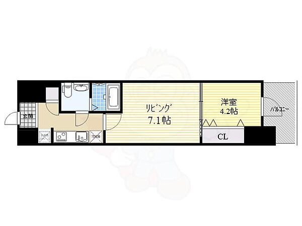 ファーストフィオーレ江坂公園 803｜大阪府吹田市垂水町３丁目(賃貸マンション1LDK・8階・33.93㎡)の写真 その2