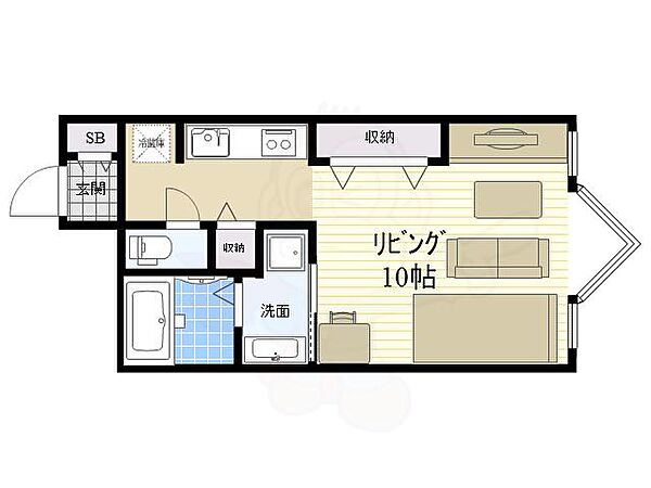 江坂アパートメント 403｜大阪府吹田市江坂町１丁目(賃貸マンション1R・4階・29.00㎡)の写真 その2