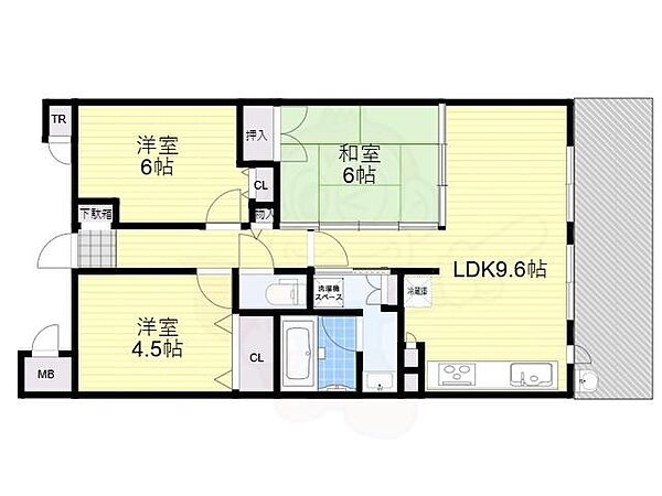 大阪府吹田市桃山台１丁目(賃貸マンション3LDK・3階・67.17㎡)の写真 その2