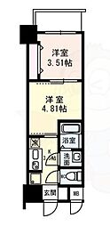 Osaka Metro御堂筋線 江坂駅 徒歩12分の賃貸マンション 9階2Kの間取り