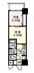 Osaka Metro御堂筋線 江坂駅 徒歩12分の賃貸マンション 9階2Kの間取り