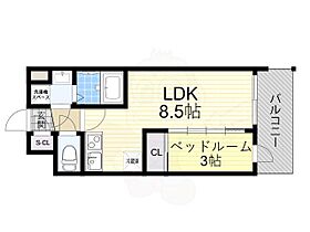 大阪府吹田市南吹田５丁目（賃貸マンション1LDK・6階・28.83㎡） その2