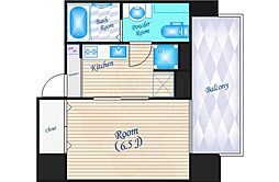 Osaka Metro御堂筋線 江坂駅 徒歩2分の賃貸マンション 13階1Kの間取り