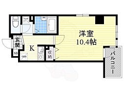 Osaka Metro御堂筋線 江坂駅 徒歩3分の賃貸マンション 7階1Kの間取り