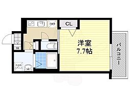 La Douceur江坂2 3階1Kの間取り