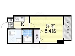 Osaka Metro御堂筋線 東三国駅 徒歩6分の賃貸マンション 7階1Kの間取り