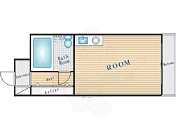 ハイツ衣笠 1Kの間取図画像