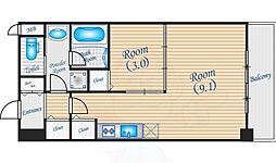 小西マンション 1LDKの間取図画像