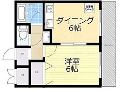 デューレン 1DKの間取図画像