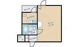 バトンルージュ ワンルームの間取図画像