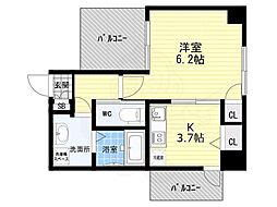フェリーチェ梅田北 1Kの間取図画像