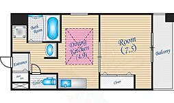 第18関根マンション 1DKの間取図画像